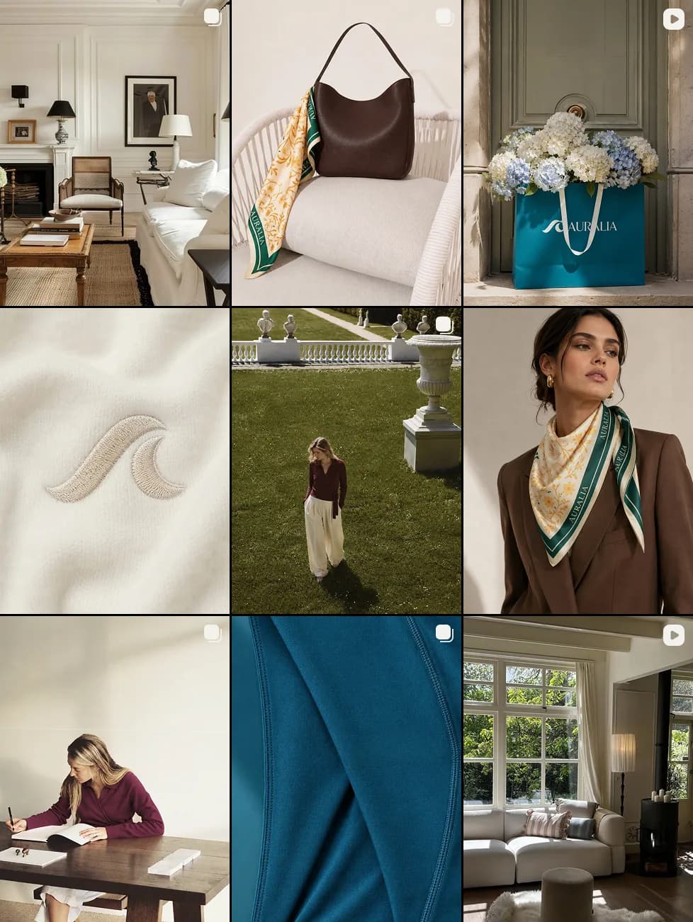 The refreshed Auralia feed after the pre-launch content strategy